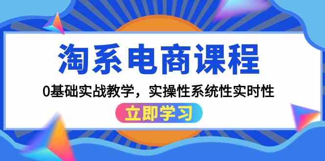 淘系电商课程，0基础实战教学，实操性系统性实时性（15节课）-民珍网创