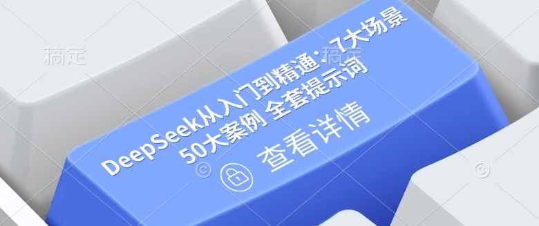 DeepSeek从入门到精通：7大场景 50大案例 全套提示词【文档】-民珍网创