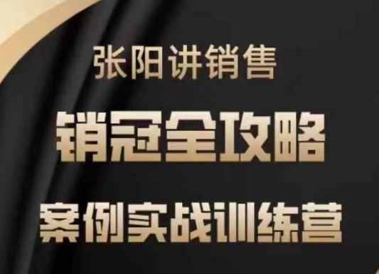 张阳讲销售实战训练营，​案例实战训练，销冠全攻略-民珍网创