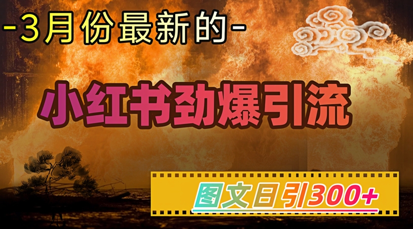 小红书超劲爆引流手段，图文日引300+轻松变现1W-民珍网创
