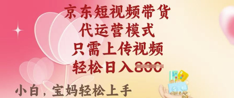 京东短视频带货，2025翻身项目，只需上传视频，单月稳定变现8k+【揭秘】-民珍网创