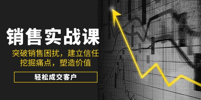 （14297期）销售实战课，突破销售困扰，建立信任，挖掘痛点，塑造价值，轻松成交客户-民珍网创