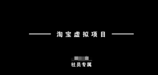 淘宝虚拟项目，从理论到实操，新手也能快速上手-民珍网创
