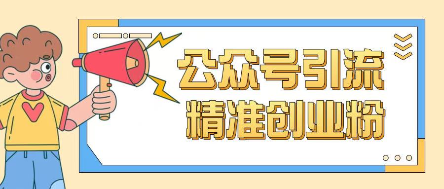 公众号引流创业粉玩法，0基础即可轻松掌握流量-民珍网创
