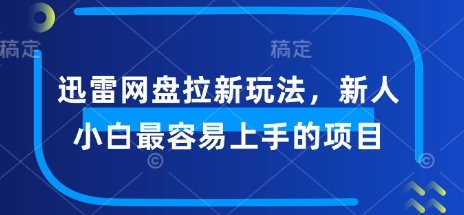 迅雷网盘拉新玩法，新人小白最容易上手的项目-民珍网创